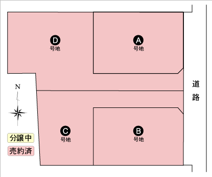 コスモタウン北郡山町区画図