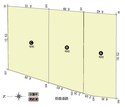 コスモタウン郡山新木町区画図